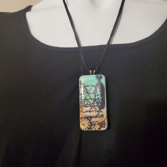 NIB Handmade Vintage Inspired Clock Domino Necklac - Picture 4 of 5